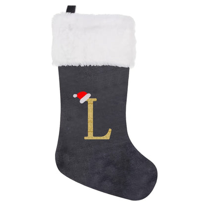 VelvetMonogram | Calza di Natale in velluto personalizzata per decorazioni natalizie