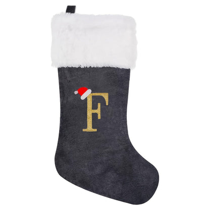 VelvetMonogram | Calza di Natale in velluto personalizzata per decorazioni natalizie