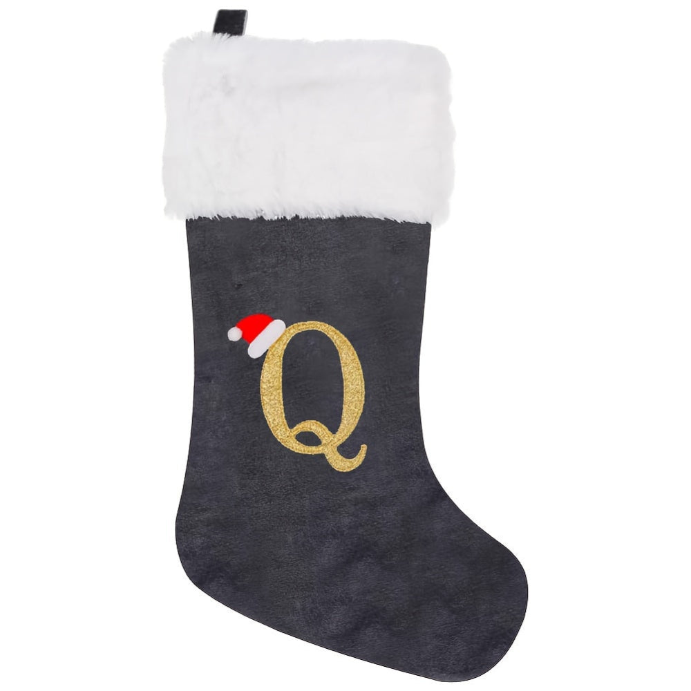 VelvetMonogram | Calza di Natale in velluto personalizzata per decorazioni natalizie