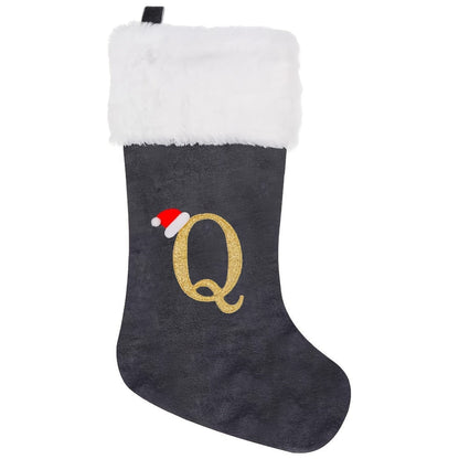 VelvetMonogram | Calza di Natale in velluto personalizzata per decorazioni natalizie