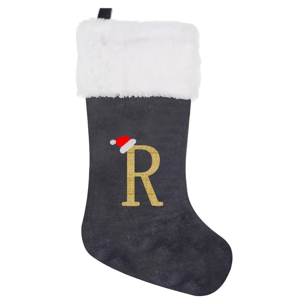 VelvetMonogram | Calza di Natale in velluto personalizzata per decorazioni natalizie