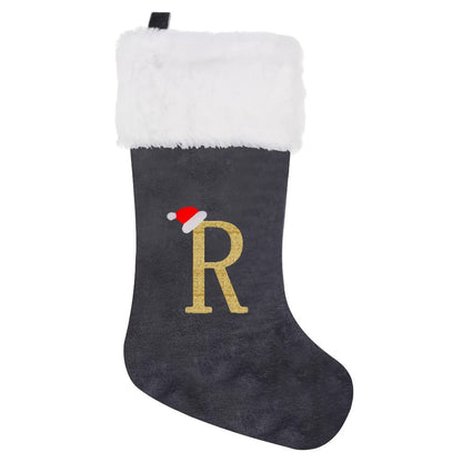VelvetMonogram | Calza di Natale in velluto personalizzata per decorazioni natalizie