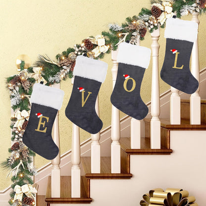 VelvetMonogram | Calza di Natale in velluto personalizzata per decorazioni natalizie
