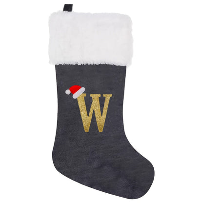 VelvetMonogram | Calza di Natale in velluto personalizzata per decorazioni natalizie