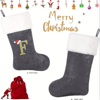 VelvetMonogram | Calza di Natale in velluto personalizzata per decorazioni natalizie