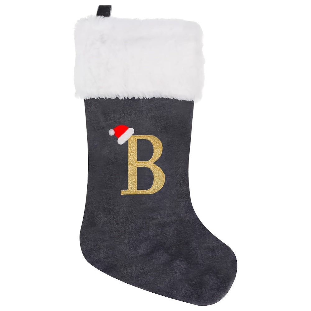 VelvetMonogram | Calza di Natale in velluto personalizzata per decorazioni natalizie