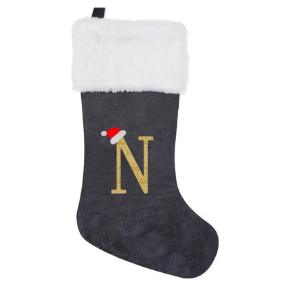 VelvetMonogram | Calza di Natale in velluto personalizzata per decorazioni natalizie