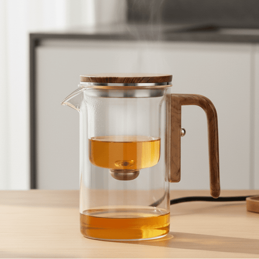 PIACERE DEL TÈ – Teiera elegante in plastica resistente al calore con filtro in acciaio inossidabile