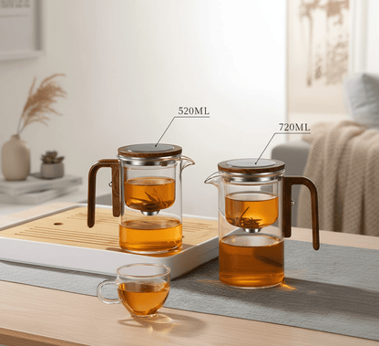 PIACERE DEL TÈ – Teiera elegante in plastica resistente al calore con filtro in acciaio inossidabile