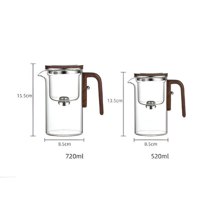 PIACERE DEL TÈ – Teiera elegante in plastica resistente al calore con filtro in acciaio inossidabile