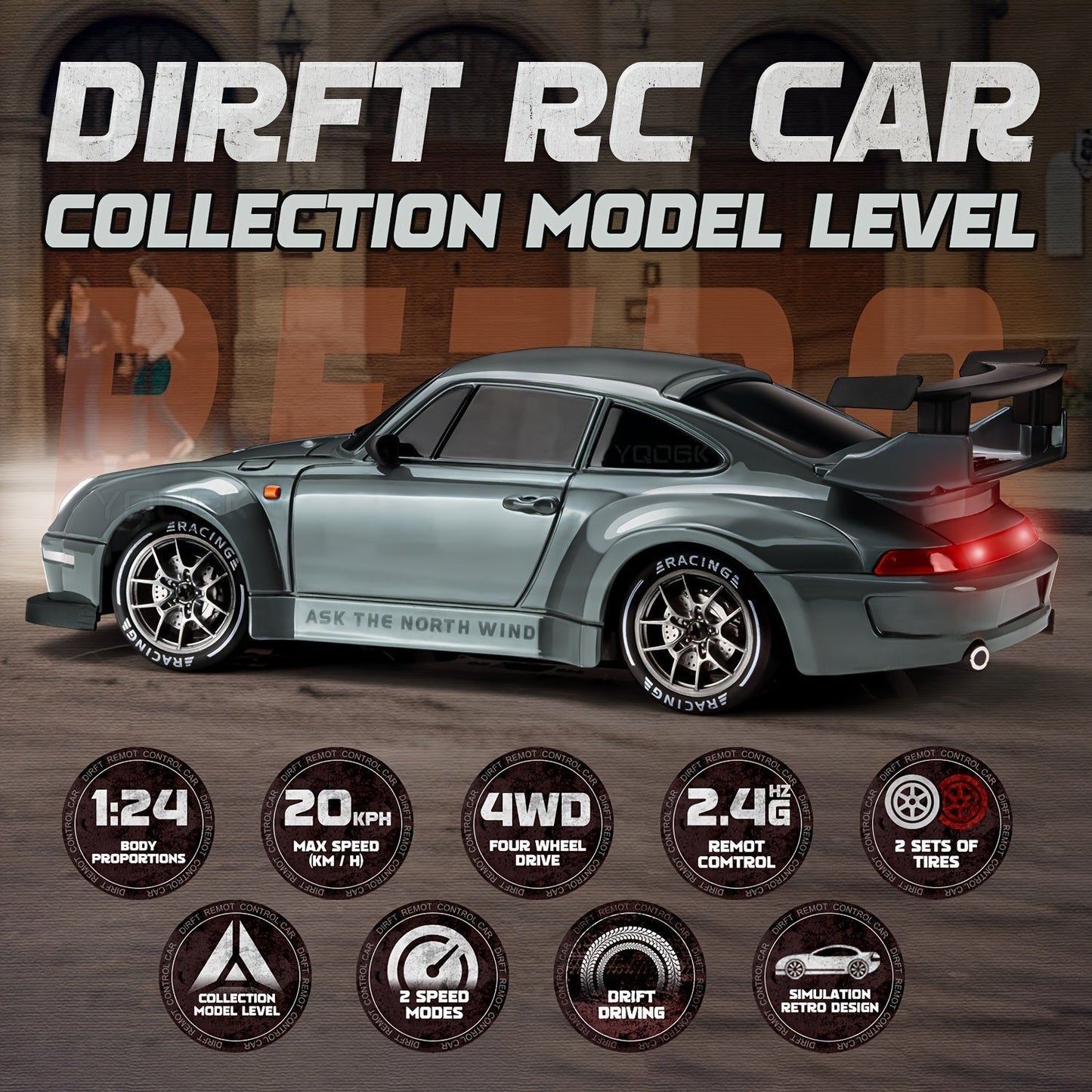 Rassivo™ – Auto RC Drift Telecomandata 2.4GHz Ricaricabile