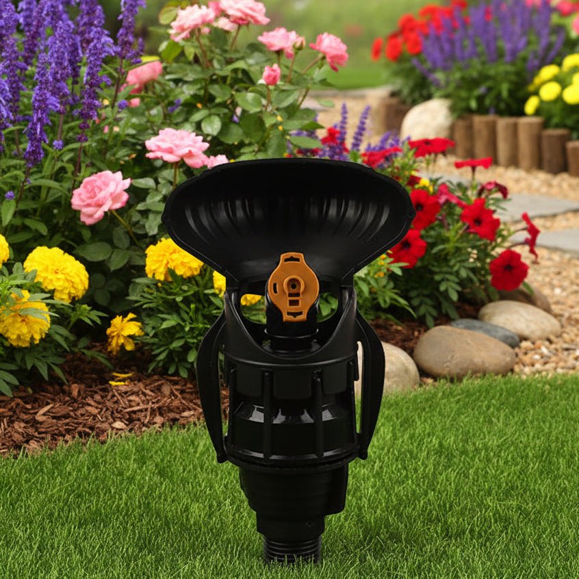 FLOWHALF – Irrigatore da giardino a rotazione di 180 gradi per una copertura idrica equilibrata