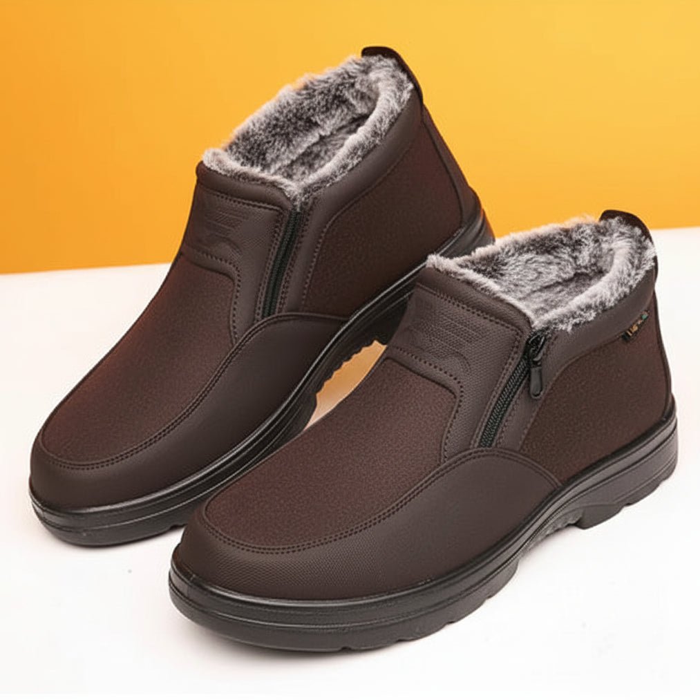 COLDVEX – Scarpe da uomo invernali impermeabili ortopediche con fodera termica e suola antiscivolo