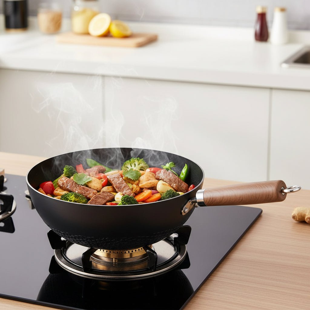 WOKMASTER – Wok in ghisa durevole con un potente flusso di calore