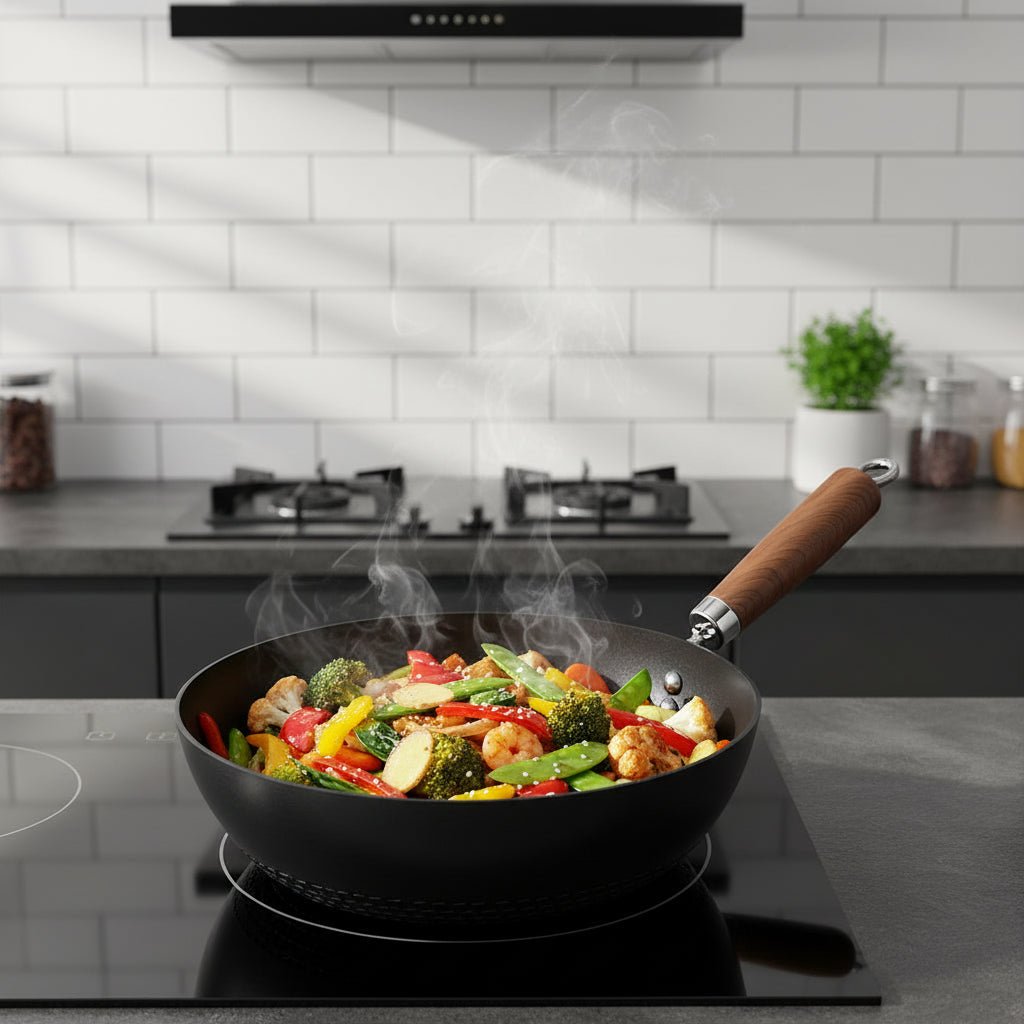 WOKMASTER – Wok in ghisa durevole con un potente flusso di calore
