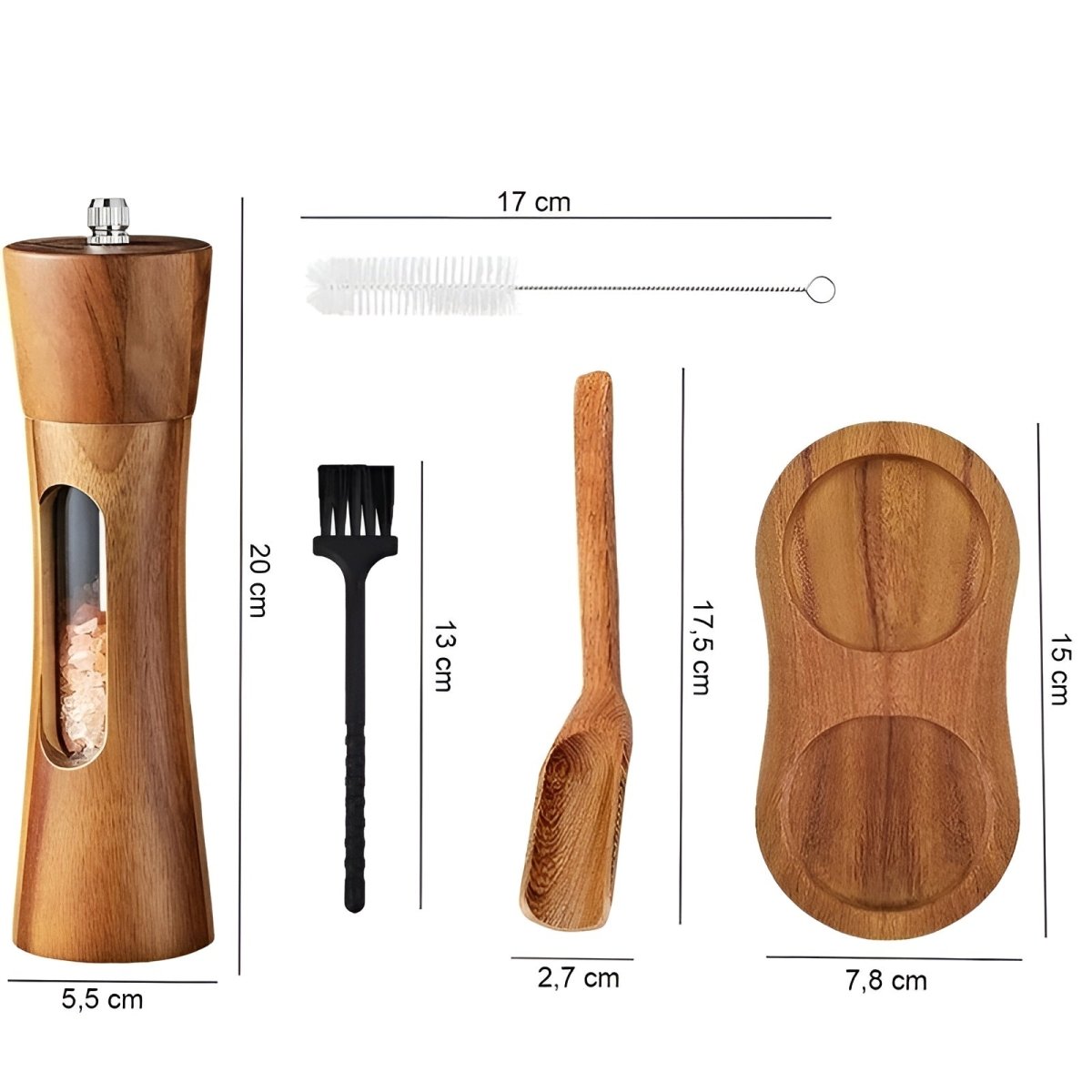 TABLEOAK – Eleganti macinapepe e macinasale in legno per un condimento preciso