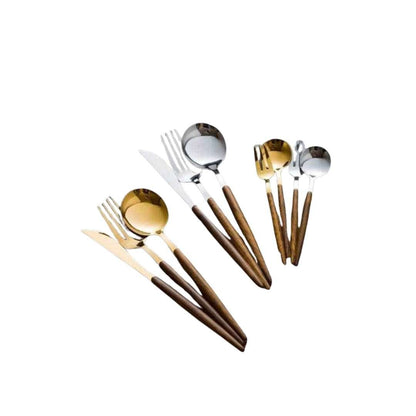 NATURACUT – posate in acciaio inossidabile premium con inserti in legno
