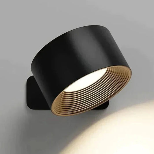 Lampada da parete a 360° - Senza fili, ricaricabile USB e 3 livelli di luminosità per un'illuminazione flessibile