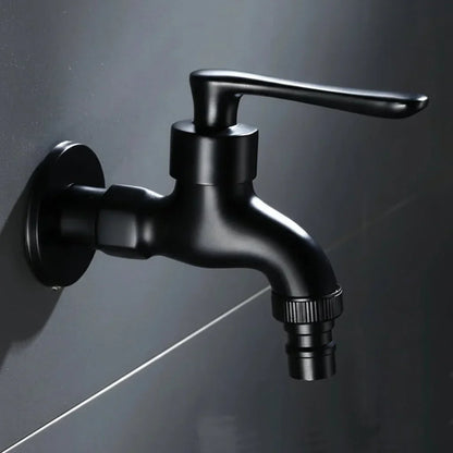 MATTEFLOW – Rubinetto a parete in nero opaco per cucina, bagno e uso all'aperto