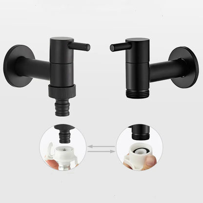 MATTEFLOW – Rubinetto a parete in nero opaco per cucina, bagno e uso all'aperto