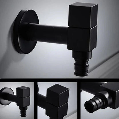 MATTEFLOW – Rubinetto a parete in nero opaco per cucina, bagno e uso all'aperto