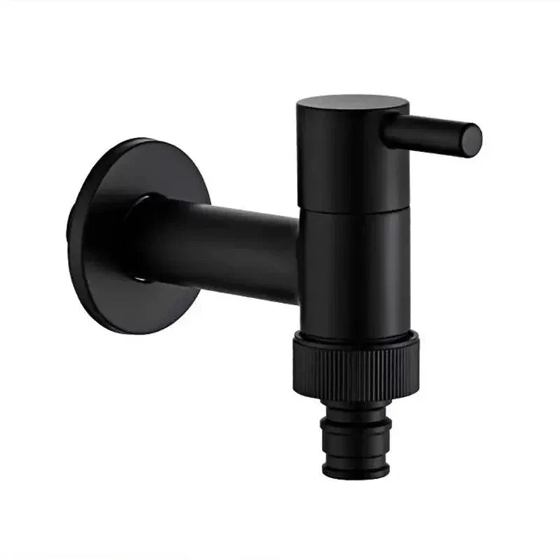 MATTEFLOW – Rubinetto a parete in nero opaco per cucina, bagno e uso all'aperto