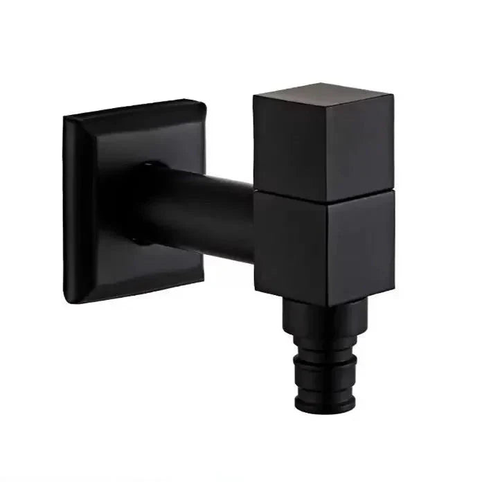 MATTEFLOW – Rubinetto a parete in nero opaco per cucina, bagno e uso all'aperto