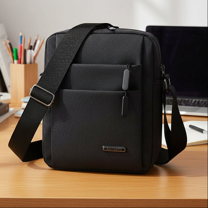 METROSAFE – Borsa a tracolla impermeabile da uomo con design antifurto
