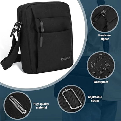 METROSAFE – Borsa a tracolla impermeabile da uomo con design antifurto