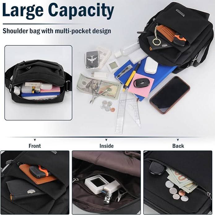 METROSAFE – Borsa a tracolla impermeabile da uomo con design antifurto