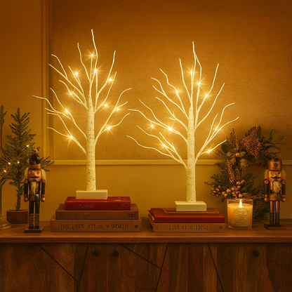 Albero di Natale Decorativo Betulla LED Albero Luminoso da Tavolo