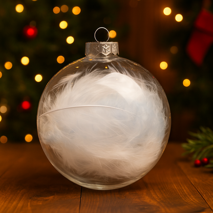 Palline di Natale Decorative Trasparenti in Plastica – Set di Sfere da Craft