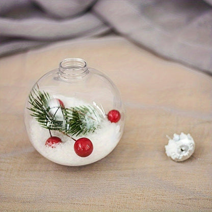 Palline di Natale Decorative Trasparenti in Plastica – Set di Sfere da Craft