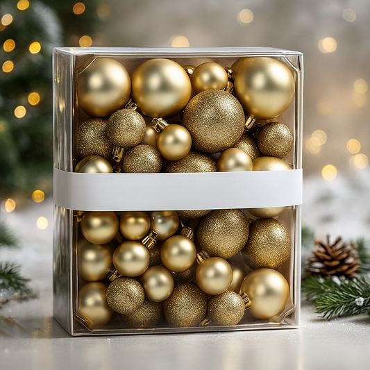 Palline di Natale in Plastica Set Decorazioni Natalizie Classiche per Albero