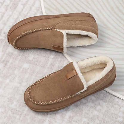 TERRAWOOL – Scarpe da uomo slip-on calde realizzate in lana sintetica