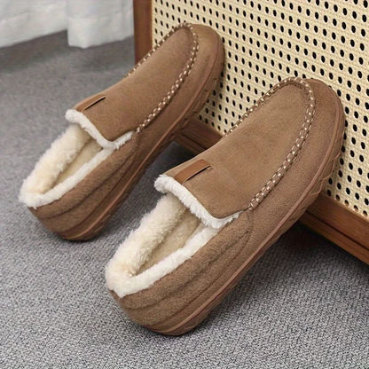 TERRAWOOL – Scarpe da uomo slip-on calde realizzate in lana sintetica