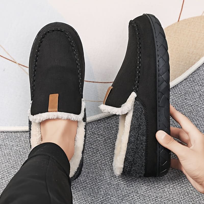 TERRAWOOL – Scarpe da uomo slip-on calde realizzate in lana sintetica