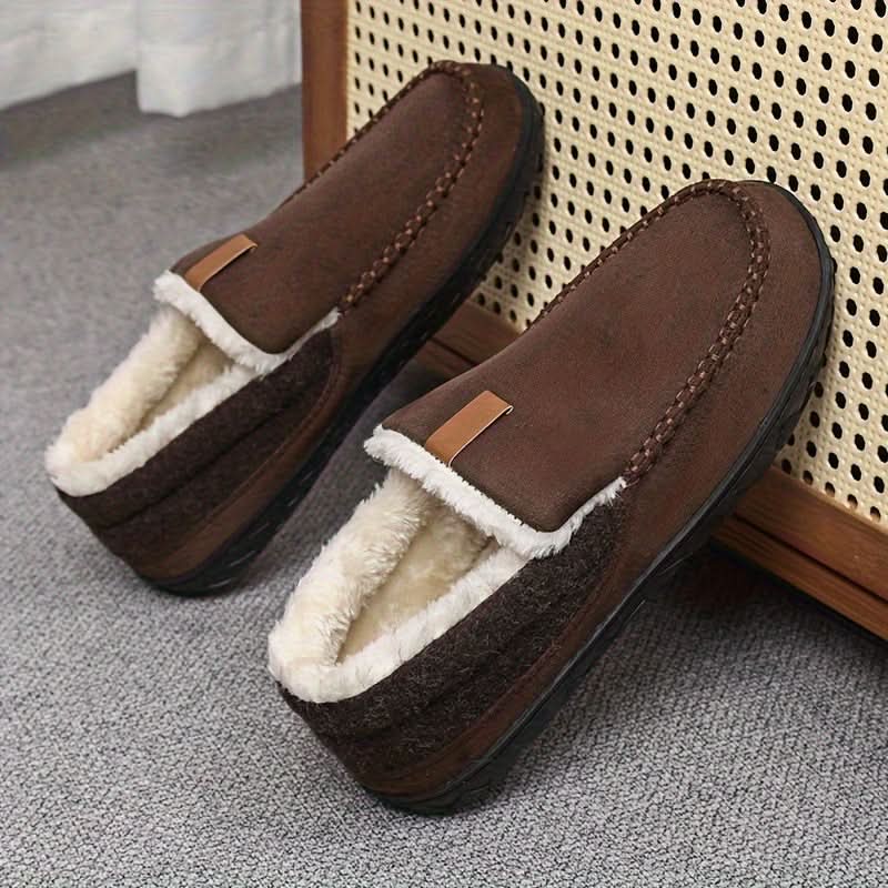 TERRAWOOL – Scarpe da uomo slip-on calde realizzate in lana sintetica