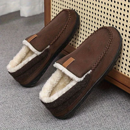 TERRAWOOL – Scarpe da uomo slip-on calde realizzate in lana sintetica