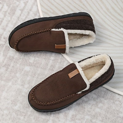 TERRAWOOL – Scarpe da uomo slip-on calde realizzate in lana sintetica