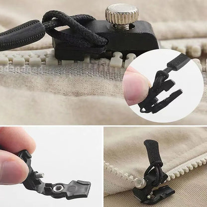 ZIPMENDER – Kit di riparazione universale per cerniere lampo (4 pezzi) per riparazioni rapide senza attrezzi