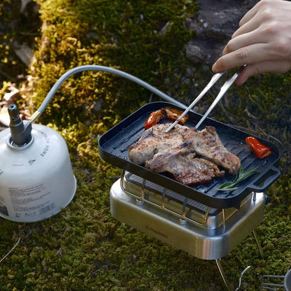 CAMPMASTER – Set di piccole piastre da griglia per cottura all'aperto portatile