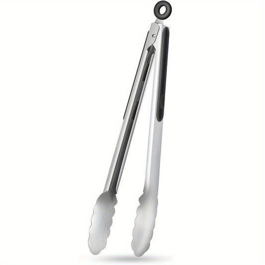 HAUSGOLD - Pinze per griglia e cucina in acciaio inossidabile con manico in silicone, 22,86 cm e 30,48 cm