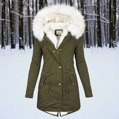 Parka Lungo Da Donna | idrorepellente ed Elegante con Pelliccia Sintetica