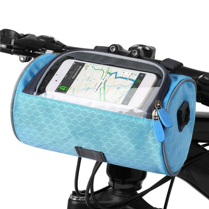 Borsa da manubrio pratica per bicicletta con porta-smartphone e materiale resistente all'acqua