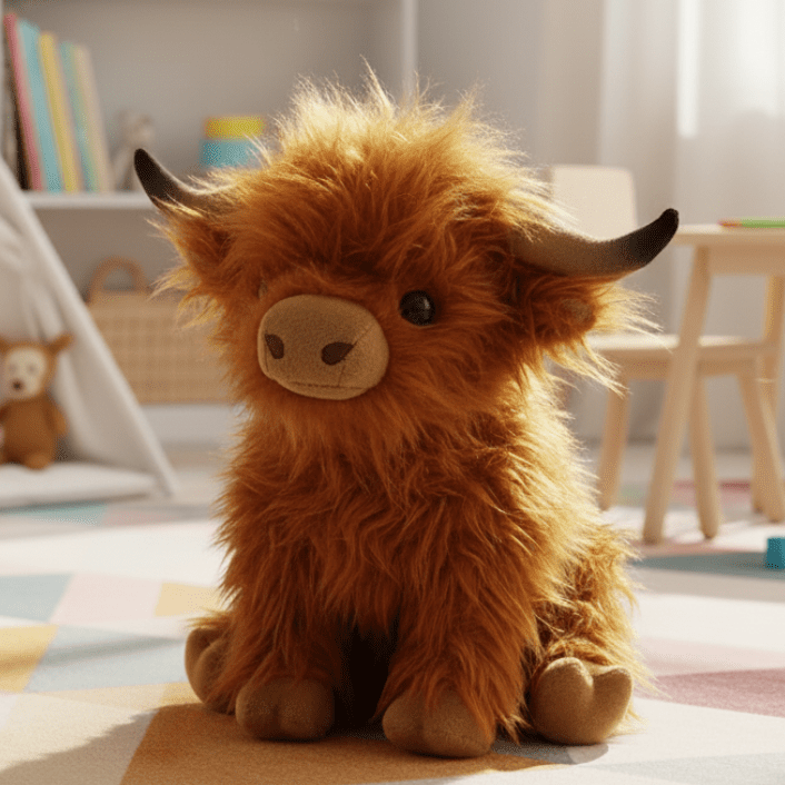 Mucca delle Highlands - Peluche morbido da coccolare per amici coccolosi
