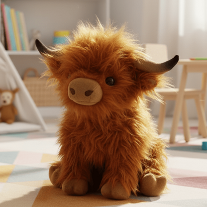 Mucca delle Highlands - Peluche morbido da coccolare per amici coccolosi