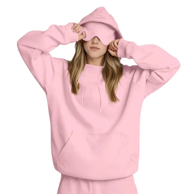 Felpa con Cappuccio da Viaggio Incognito™ da Donna – Comfort Assoluto & Mascherina Integrata