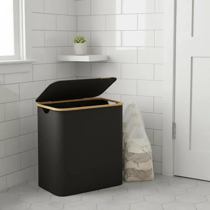 SortiSpace cestino pieghevole per bucato - con 3 scomparti e stile adatto a qualsiasi ambiente