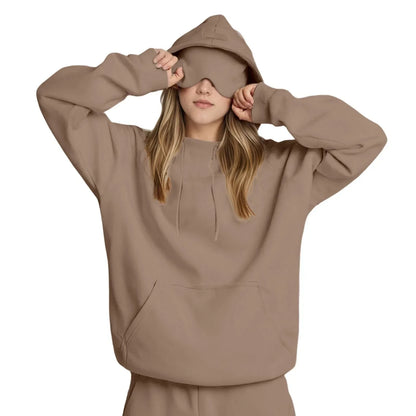 Felpa con Cappuccio da Viaggio Incognito™ da Donna – Comfort Assoluto & Mascherina Integrata